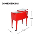 Permasteel Cooler 80 Qt. Red