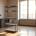 Do it Best L-Beam 5-Tier Shelving 34x14x72in, Black Steel