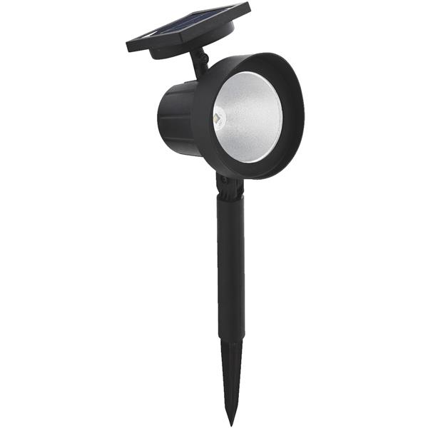 ^Outdoor Expressions Plastic Floodlight Solar Path Light 15 Lumens, Black