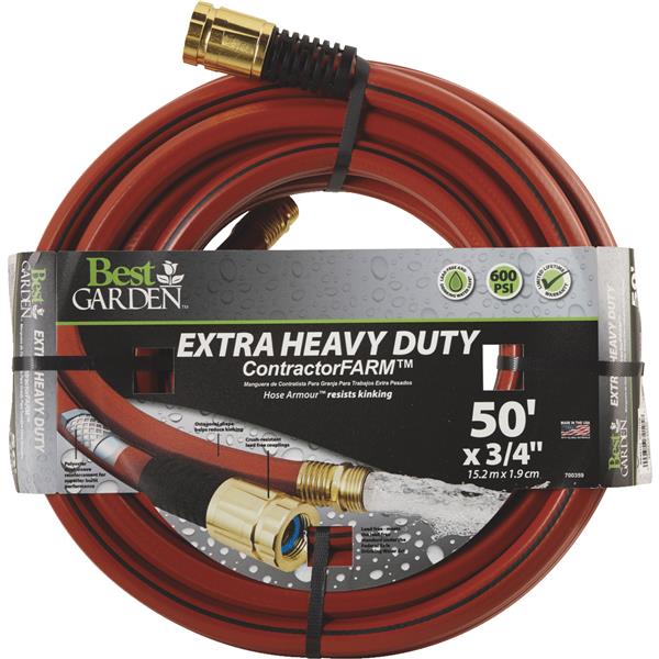 Best Garden Drinking Water Safe Contractor Hose 3/4 In. Dia. x 50 Ft. L.