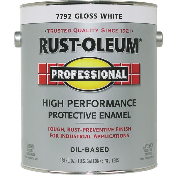 ****Rust-Oleum Professional Oil Based Gloss Protective Rust Control Enamel, White, 1 Gal.
