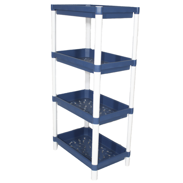 Duramade 4-Tier Storage Shelf Plastic 12x19x38.5 In.