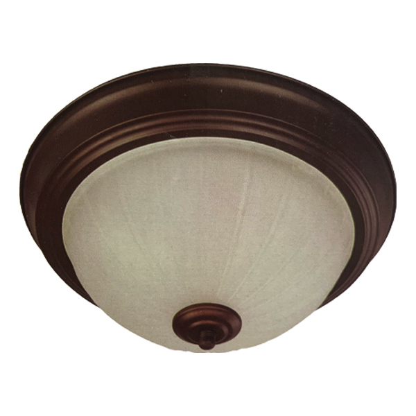Royal Homes Indoor Flush-Mount Ceiling Light 2 x E27, Coffee Brown Finish