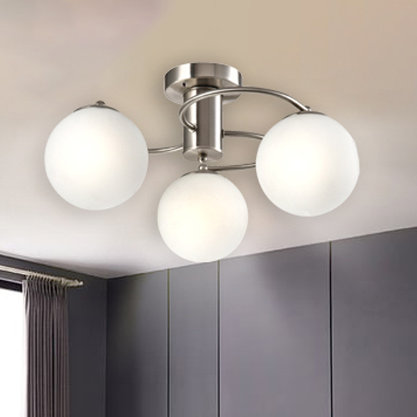 Royal Homes Interior Ceiling Light 3xE27 40W, Satin Nickel