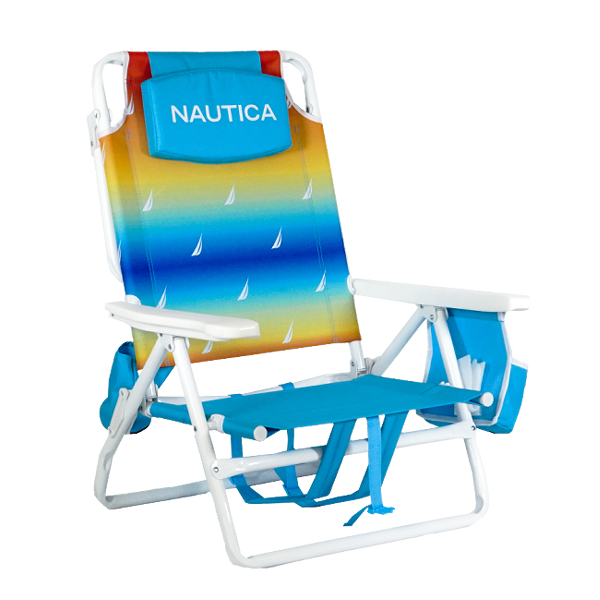 ****Nautica Beach Chair 5-Position, Rainbow J-Class