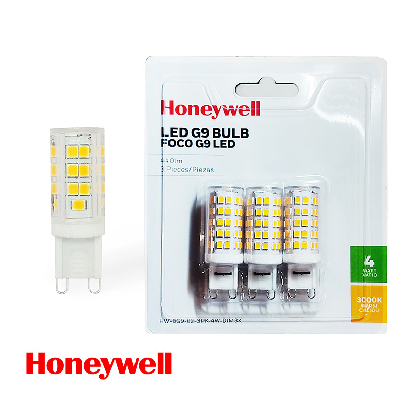 Honeywell 3pk LED Bulb G9 4W 3000K