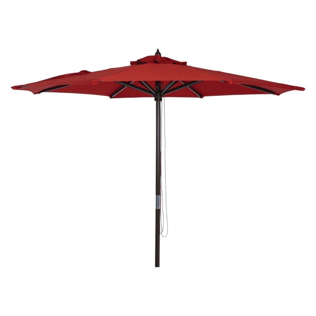 Outdoor Expressions Market Patio Umbrella 7.5 Ft. Crimson Red with Chrome Plated Hardware
