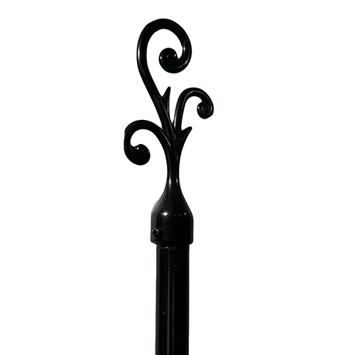 Classy Homes Curtain Rod 48-84 In., Black - Painted