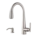 Pfister Lita 1-Handle Pull-Down Kitchen Faucet With Soap Dispenser, Stainless Steel