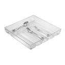 iDesign Linus Drawer Organizer Cutlery/Utensil Holder, Clear