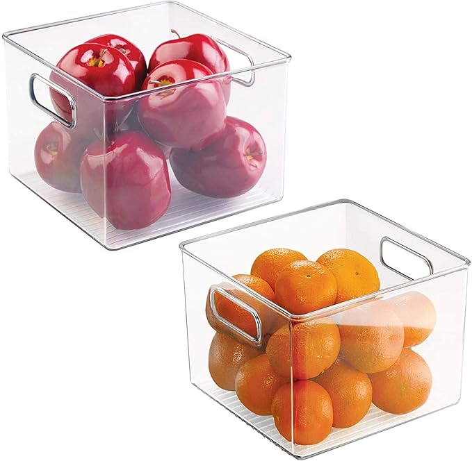 iDesign Fridge &amp; Freezer Bin 8 x 8 x 6 In. Clear