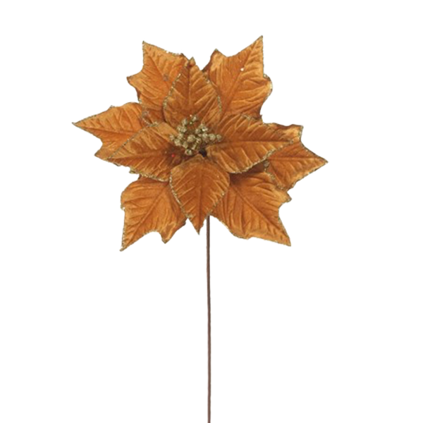 Miro Christmas Poinsettia 10P 27cm Gold