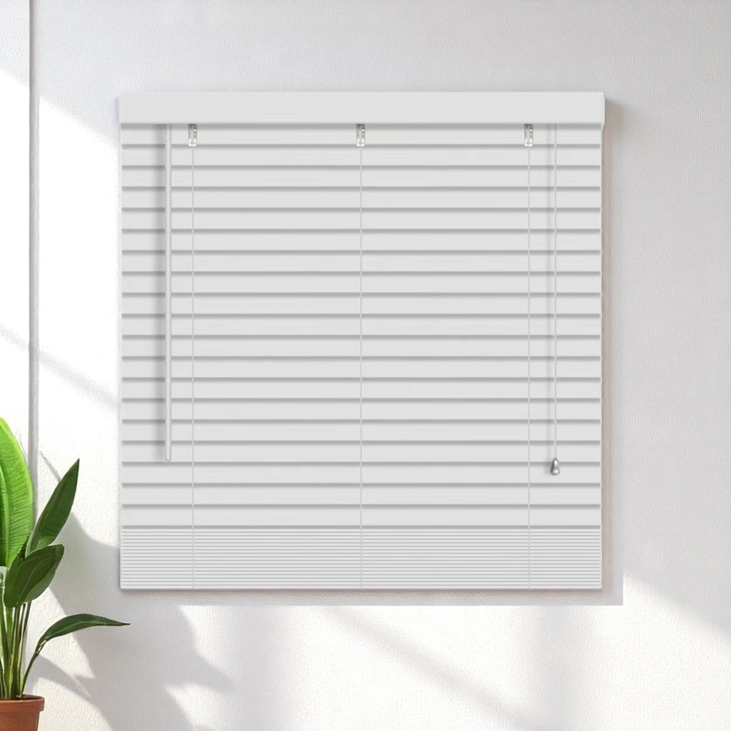 Kenneth Cole Paulownia Wood Venetian Blinds 60" x 90.5" (152x230Cm), White