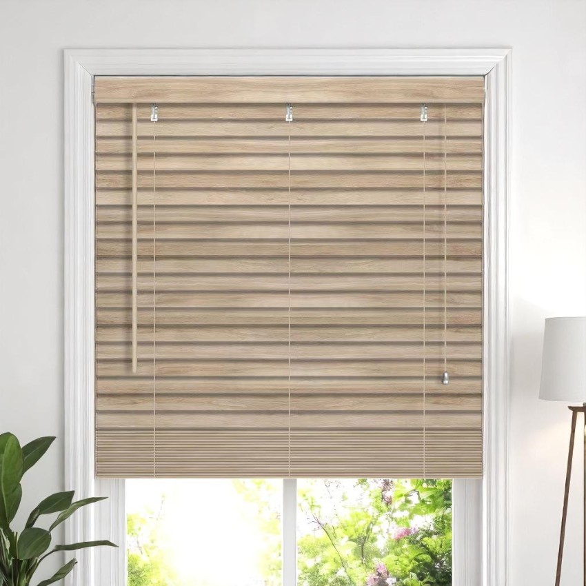 Kenneth Cole Paulownia Wood Venetian Blinds42"x90.5" (107x230Cm), Nature Brown