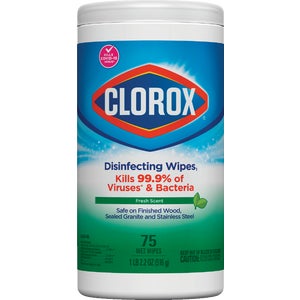 Clorox Disinfecting Cleaning Wipes Tub, Fresh Scent (75-Count)