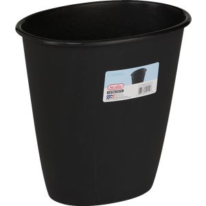 Sterilite Oval Vanity Wastebasket 1.5 Gal. Black