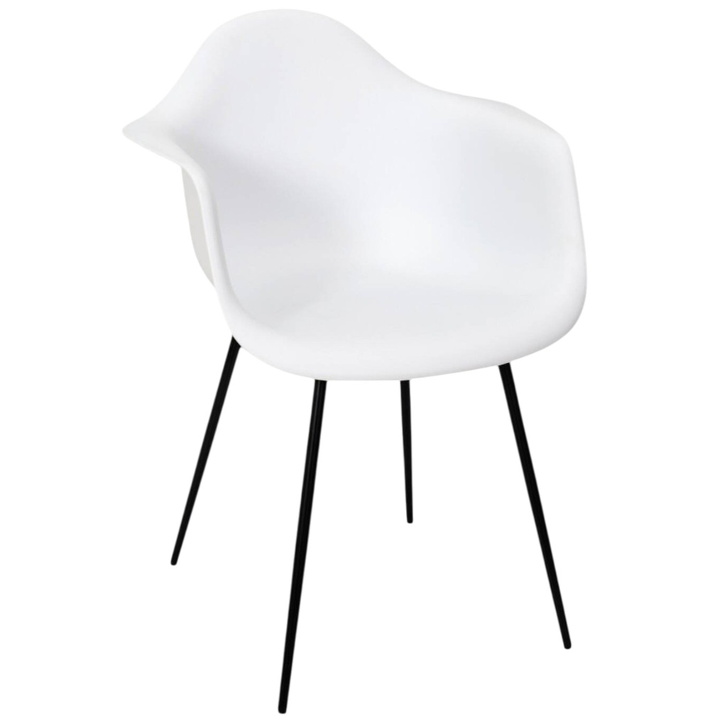 Kenneth Cole Nikola Arm Chair, Frost White