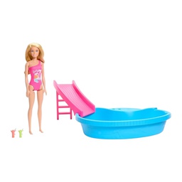 [821-HRJ74ABC / 821-HRJ74] Mattel Barbie Pool with Doll