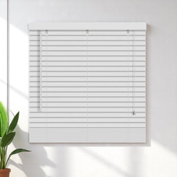 [KC202052335WH] Kenneth Cole Paulownia Wood Venetian Blinds 78"x90.5" (198x230Cm), White