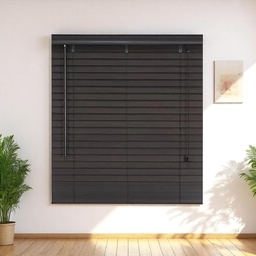 [KC202052332BR] Kenneth Cole Paulownia Wood Venetian Blinds 48"x90.5" (122x230Cm), Dark Brown