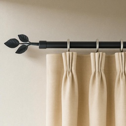 [HHHD-CTRD-01061(RH075-48B-D) CHCR28639] ****Classy Homes Curtain Rod 28-48 in Double Black 16/19
