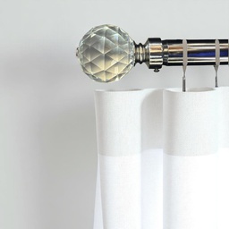 [HHHD-CTRD-01129 (RH008-120SN-P) CHCR30048] Classy Homes Curtain Rod 66-120 in Single Black Nickel 25/28