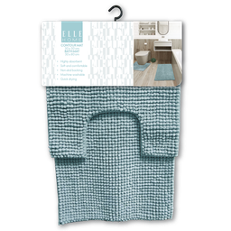 [EB202406139] Elle Home 2 pc Contour Mat &amp; Bath Mat Set, Light Blue