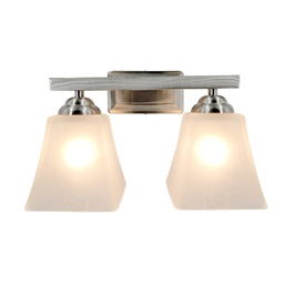 [E025SN-2W RHIWL31724] Royal Homes Indoor Wall Light, 2xE27 40w Sand Nickel