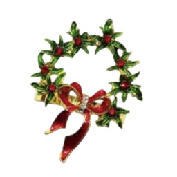[831-D123-2521] Miro Napkin Rings, Christmas Wreath - Set of 6