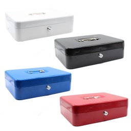 [OSSO-CSBX-01001 / RH13407-CB / RH13407-CB/ZY-132] Royal Homes Metal Cash Box 12x9.5x3.5 In. with 2 Sets of Keys