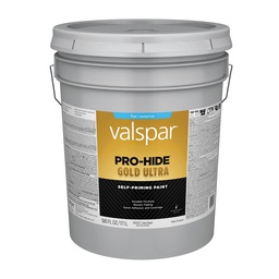 [028.0065003.008] ****Valspar Pro-Hide Gold Ultra Latex Exterior Flat Paint, Clear Base, 5 Gal.