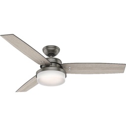 [1001842819 / 59211] Hunter Sentinel Ceiling Fan with Light Kit 52 In. Brushed Slate(C.F.M - 2804)