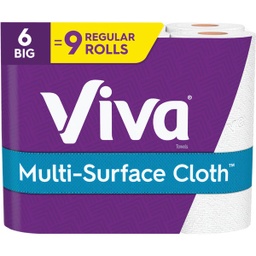 [49413] Viva Multi-Surface Cloth Choose-A-Sheet Big Roll Paper Towels - 6 Big Roll