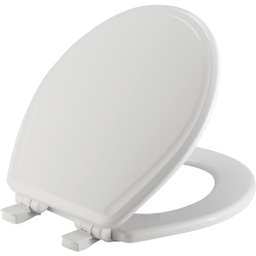 [47SLOW 000 / 8672057] Mayfair Kendall Round Toilet Seat Closed Front WhisperClose Enamel Wood, White