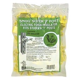 [SNUG-STP-25] ****Dare Snug Snap-On Yellow Polyethylene Electric Fence Insulator (25-Pack)