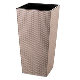 [MCX089000] ****Rey Planter Square Rattan Style 15.75in
