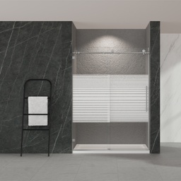 [BR-01 RHSE21149] Royal Homes Shower Enclosure 60 x 73 In. Left Hand Direction Stripe Print