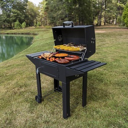 [21301569] Char-Broil American Gourmet 610 Charcoal Grill with Side Shelve