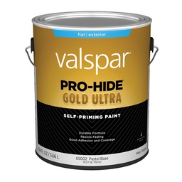 [028.0065002.007] ****Valspar Pro-Hide Gold Ultra Latex Flat Exterior House Paint, Pastel Base, 1 Gal.