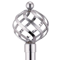 [722-82442-84120SILVER CHCR28516 / 1434275] Classy Homes Curtain Rod 84-120 In., Silver - Plated