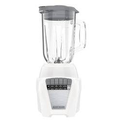 [BL0876-1WDLA] Black &amp; Decker 8-Speed Blender Glass Jar, White