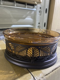 [25622ES] ****iDesign Fauna Soap Dish Amber/Bronze