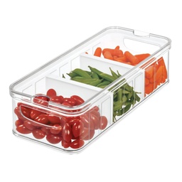 [71370ES / 71370] iDesign Crisp Large Divided Bin, Clear
