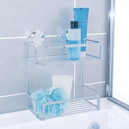 [EBFHW290541] Elle Home Double Cosmetic Basket, Satin Nickel