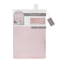 [WDPT42419A] Valvina Jacquard Room-Darkening Curtains 38 x 84 In. Blush x2