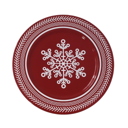 [831-P006-2410] Miro Christmas Charger 33x33x1.8cm, Red