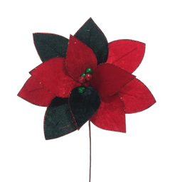 [831-MX2467-2414L] Miro Christmas Poinsettia 30cm, Red-Green